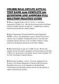 COLIBRI REAL ESTATE ACTUAL&NewLine;TEST BANK 2026 COMPLETE 200&NewLine;QUESTIONS AND ANSWERS FULL&NewLine;SOLUTION PRACTICE GUIDE&NewLine;