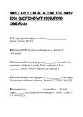 NASCLA ELECTRICAL ACTUAL TEST PAPER &NewLine;2026 QUESTIONS WITH SOLUTIONS &NewLine;GRADED A&plus; 