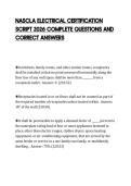 NASCLA ELECTRICAL CERTIFICATION &NewLine;SCRIPT 2026 COMPLETE QUESTIONS AND &NewLine;CORRECT ANSWERS