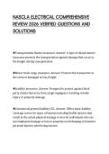 NASCLA ELECTRICAL COMPREHENSIVE &NewLine;REVIEW 2026 VERIFIED QUESTIONS AND &NewLine;SOLUTIONS