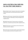 NASCLA ELECTRICAL FINAL PAPER 2026 &NewLine;FULL Q&A STUDY GUIDE GRADED A&plus;