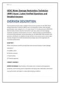 IICRC Water Damage Restoration Technician &lpar;WRT&rpar; Exam &vert; Latest Verified Questions and Detailed Answers 