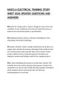 NASCLA ELECTRICAL TRAINING STUDY &NewLine;SHEET 2026 UPDATED QUESTIONS AND &NewLine;ANSWERS 
