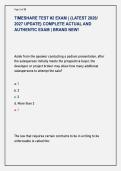 TIMESHARE TEST &num;2 EXAM &vert; &lbrace;LATEST 2026&sol; &NewLine;2027 UPDATE&rcub; COMPLETE ACTUAL AND &NewLine;AUTHENTIC EXAM &vert; BRAND NEW&excl;