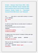 Scripter - Genesys Cloud Exam 2026 &vert;&vert; Most &NewLine;Recent Exam 2026-2027 Actual Complete Real &NewLine;Exam Questions And Correct Answers &lpar;Verified &NewLine;Answers&rpar; Already Graded A&plus; &vert; Guaranteed &NewLine;Success&excl;&excl; Brand New Exam &vert; Just  Released&excl;&excl; 