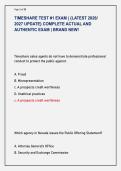 TIMESHARE TEST &num;1 EXAM &vert; &lbrace;LATEST 2026&sol; &NewLine;2027 UPDATE&rcub; COMPLETE ACTUAL AND &NewLine;AUTHENTIC EXAM &vert; BRAND NEW&excl;