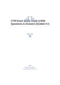 CTRI Exam Study Guide Complete Clinical Trials Research Investigator Questions and Answers