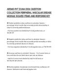 ARDMS RVT EXAM 2026 QUESTION&NewLine;COLLECTION PERIPHERAL VASCULAR DISEASE&NewLine;MODULE SOLVED ITEMS AND RESPONSE KEY