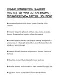 COMBAT CONSTRUCTION EXAM 2026&NewLine;PRACTICE TEST PAPER TACTICAL BUILDING&NewLine;TECHNIQUES REVIEW SHEET FULL SOLUTIONS
