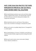 NATE CORE EXAM 2026 PRACTICE TEST PAPER &NewLine;REFRIGERATION PRINCIPLES AND ELECTRICAL &NewLine;BASICS REVIEW SHEET FULL SOLUTIONS