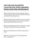 NATE CORE EXAM 2026 QUESTION &NewLine;COLLECTION HVAC SYSTEM COMPONENTS &NewLine;MODULE SOLVED ITEMS AND RESPONSE KEY