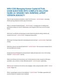 WGU C202 Managing Human Capital ACTUAL &NewLine;EXAM QUESTIONS WITH COMPLETE SOLUTION &NewLine;GUIDE &lpar;A&plus; GRADED 100&percnt; VERIFIED&rpar; LATEST &NewLine;VERSION 2026&sol;2027&excl;&excl; 