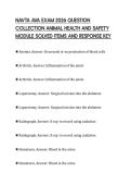 NAVTA AVA EXAM 2026 QUESTION &NewLine;COLLECTION ANIMAL HEALTH AND SAFETY &NewLine;MODULE SOLVED ITEMS AND RESPONSE KEY 