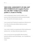 MED SURG exams&period;full package new 2026-2027 all exams already graded A&plus;