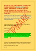 AUTOMOTIVE SERVICE EXCELLENCE &lpar;ASE&rpar; A5 CERTIFICATION &NewLine;PRACTICE EXAMINATION &lpar;2025&sol;2026 EDITION&rpar; BRAKES &NewLine;SYSTEMS &ndash; FUNDAMENTALS&comma; DIAGNOSIS&comma; INSPECTION&comma; &NewLine;SERVICE PROCEDURES&comma; AND PERFORMANCE TESTING &NewLine;&vert;MASTER LEVEL REVIEW FOR AUTOMOTIVE BRAKE SYSTEMS &NewLine;TEC