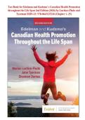 Test Bank for Edelman and Kudzma's Canadian Health Promotion throughout the Life Span 2nd Edition &lpar;2026&rpar; by Luctkar-Flude and Tyerman ISBN-13&colon; 978-0443125218 &lpar;Chapter 1-25&rpar;