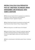 NBCRNA EXAM 2026 EXAM PREPARATION &NewLine;PACK KEY ANESTHESIA TECHNIQUES AIRWAY &NewLine;MANAGEMENT AND PHYSIOLOGY WITH &NewLine;SAMPLE QUESTIONS