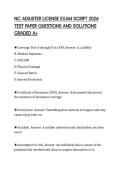 NC ADJUSTER COMPLETE STUDY GUIDE 2026&NewLine;FULL QUESTIONS AND SOLUTIONS&NewLine;GUARANTEED PAS
