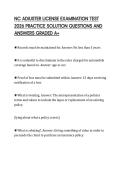 NC ADJUSTER ACTUAL TEST PAPER 2026&NewLine;QUESTIONS WITH VERIFIED ANSWERS GRADED&NewLine;A&plus;NC ADJUSTER ACTUAL TEST PAPER 2026&NewLine;QUESTIONS WITH VERIFIED ANSWERS GRADED&NewLine;A&plus;