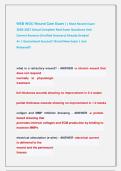 WEB WOC Wound Care Exam &vert;&vert; Most Recent Exam                &NewLine;2026-2027 Actual Complete Real Exam Questions And                &NewLine;Correct Answers &lpar;Verified Answers&rpar; Already Graded                           &NewLine;A&plus; &vert; Guaranteed Success&excl;&excl; Brand New Exam &vert; Just  