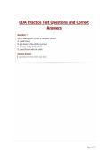 CDA Practice Test Questions and Correct Answers&period;