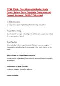 DTSA 5505 - Data Mining Methods &lpar;Study Cards&rpar; Actual Exam Complete Questions and Correct Answers&vert; 2026&sol;27 Updated