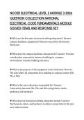 NCCER ELECTRICAL LEVEL 2 MODULE 3 2026 &NewLine;QUESTION COLLECTION NATIONAL &NewLine;ELECTRICAL CODE FUNDAMENTALS MODULE &NewLine;SOLVED ITEMS AND RESPONSE KEY