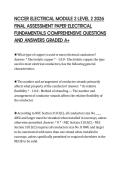 NCCER ELECTRICAL MODULE 2 LEVEL 2 2026 &NewLine;FINAL ASSESSMENT PAPER ELECTRICAL &NewLine;FUNDAMENTALS COMPREHENSIVE QUESTIONS &NewLine;AND ANSWERS GRADED A&plus;