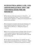 NCCER ELECTRICAL MODULE 2 LEVEL 2 2026 &NewLine;QUESTION BANK ELECTRICAL SAFETY AND &NewLine;CODE MODULE SOLVED ITEMS AND &NewLine;RESPONSE KEY 