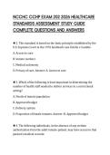 NCCHC CCHP EXAM 202 2026 HEALTHCARE &NewLine;STANDARDS ASSESSMENT STUDY GUIDE &NewLine;COMPLETE QUESTIONS AND ANSWERS