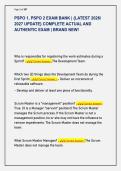 PSPO 1&comma; PSPO 2 EXAM BANK &vert; &lbrace;LATEST 2026&sol; &NewLine;2027 UPDATE&rcub; COMPLETE ACTUAL AND &NewLine;AUTHENTIC EXAM &vert; BRAND NEW&excl;