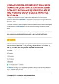 HESI ADMISSION ASSESSMENT EXAM 2026 COMPLETE QUESTIONS & ANSWERS WITH DETAILED RATIONALES &vert; VERIFIED LATEST PRE-NURSING STUDY GUIDE & PRACTICE TEST BANK