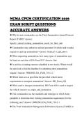 NCMA CPCM CERTIFICATION 2026  &NewLine;EXAM SCRIPT QUESTIONS  &NewLine;ACCURATE ANSWERS 