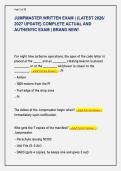 JUMPMASTER WRITTEN EXAM &vert; &lbrace;LATEST 2026&sol; &NewLine;2027 UPDATE&rcub; COMPLETE ACTUAL AND &NewLine;AUTHENTIC EXAM &vert; BRAND NEW&excl;