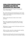 NCMA CPCM CERTIFICATION &NewLine;EXAMPREP 2026 SOLVED &NewLine;QUESTIONS FULL SOLUTION 