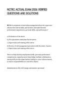 NCTRC ACTUAL EXAM 2026 VERIFIED &NewLine;QUESTIONS AND SOLUTIONS 