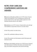 NCTRC STUDY GUIDE 2026 &NewLine;COMPREHENSIVE QUESTIONS AND &NewLine;ANSWERS 