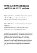 NCTRC EXAM REVIEW 2026 DETAILED &NewLine;QUESTIONS AND SOLVED SOLUTIONS