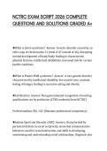 NCTRC EXAM SCRIPT 2026 COMPLETE &NewLine;QUESTIONS AND SOLUTIONS GRADED A&plus; 