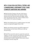 NETA 3 EXAM 2026 ELECTRICAL TESTING AND &NewLine;COMMISSIONING ASSESSMENT STUDY GUIDE &NewLine;COMPLETE QUESTIONS AND ANSWERS 