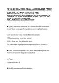 NETA 3 EXAM 2026 FINAL ASSESSMENT PAPER &NewLine;ELECTRICAL MAINTENANCE AND &NewLine;DIAGNOSTICS COMPREHENSIVE QUESTIONS &NewLine;AND ANSWERS VERIFIED A&plus; 