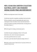 NETA 3 EXAM 2026 QUESTION COLLECTION &NewLine;ELECTRICAL SAFETY AND STANDARDS &NewLine;MODULE SOLVED ITEMS AND RESPONSE KEY 