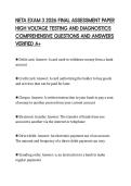 NETA EXAM 3 2026 FINAL ASSESSMENT PAPER &NewLine;HIGH VOLTAGE TESTING AND DIAGNOSTICS &NewLine;COMPREHENSIVE QUESTIONS AND ANSWERS &NewLine;VERIFIED A&plus; 