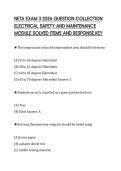 NETA EXAM 3 2026 QUESTION COLLECTION &NewLine;ELECTRICAL SAFETY AND MAINTENANCE &NewLine;MODULE SOLVED ITEMS AND RESPONSE KEY