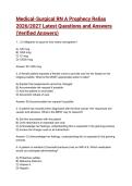 Medical-Surgical RN A Prophecy Relias 2026&sol;2027 Latest Questions and Answers &lpar;Verified Answers&rpar;