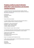 Prophecy medical surgical-telemetry 2026&sol;2027 Latest Questions and Answers &lpar;Verified Answers&rpar;
