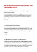 PMT 0140 Team Management and Leadership Exam Questions and Answers&vert; 2026&sol;27 Updated