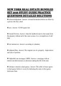 NEW YORK REAL ESTATE BUNDLED &NewLine;SET 2026 STUDY GUIDE PRACTICE &NewLine;QUESTIONS DETAILED SOLUTIONS