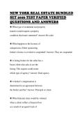 NEW YORK REAL ESTATE BUNDLED &NewLine;SET 2026 TEST PAPER VERIFIED &NewLine;QUESTIONS AND ANSWERS