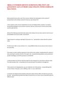 MERA CUSTOMER SERVICE SCREENING PRE-TEST &vert; 100 QUESTIONS AND ANSWERS &vert; 2026 UPDATE &vert; WITH COMPLETE SOLUTIONS&period;&NewLine;